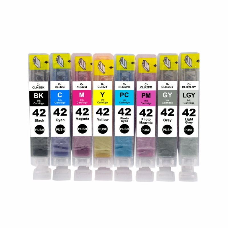 适用佳能PRO100墨盒 CLI-42BK C M Y PC PM GY LGY PRO-100墨盒 - 图3