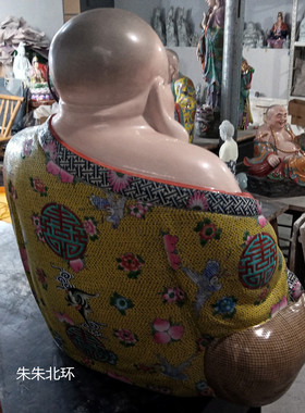 56CM大号坐弥勒佛佛像瓷像供奉