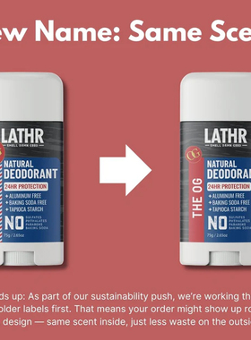Lathr-Natural Deodorant The OG全天清新顺滑滋养无小苏打除臭棒