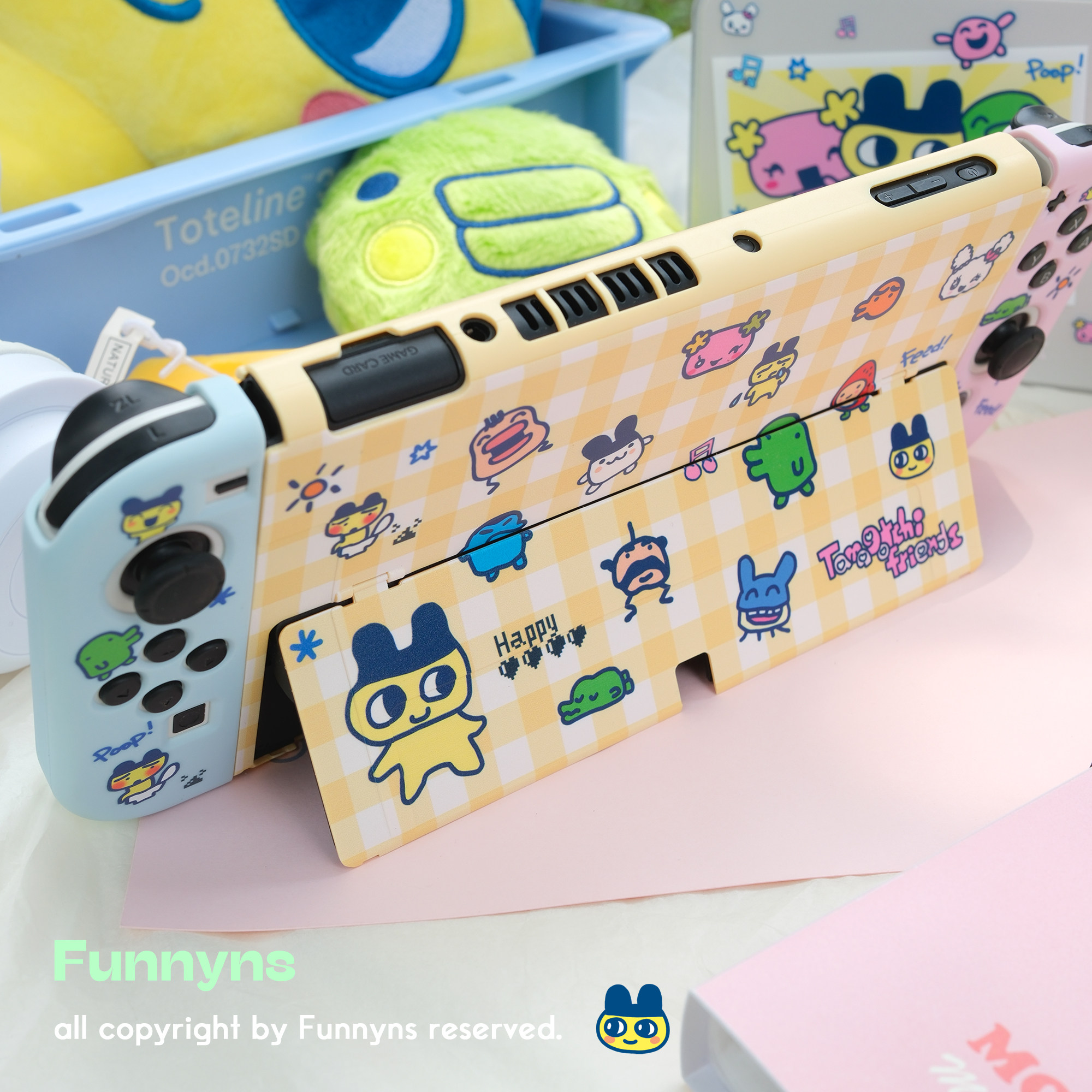 超可爱撞色拓麻歌子 switch2代 oled保护套Switch配件lite防尘罩,淘宝优惠券,粉丝福利购,淘宝优惠卷