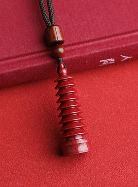 贵州铜仁万山朱砂文昌塔吊坠紫金砂学生项链随身挂件朱砂工厂