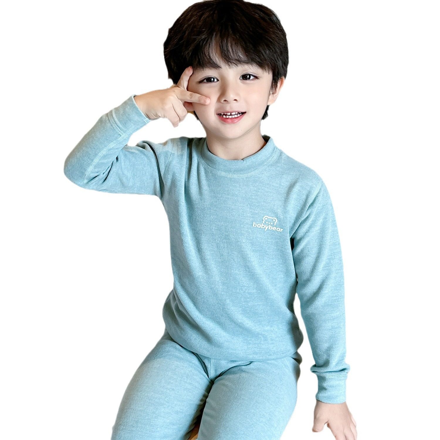 德绒加厚儿童秋衣秋裤男女童秋冬保暖内衣套装家居服无骨纯色睡衣,淘宝优惠券,粉丝福利购,淘宝优惠卷