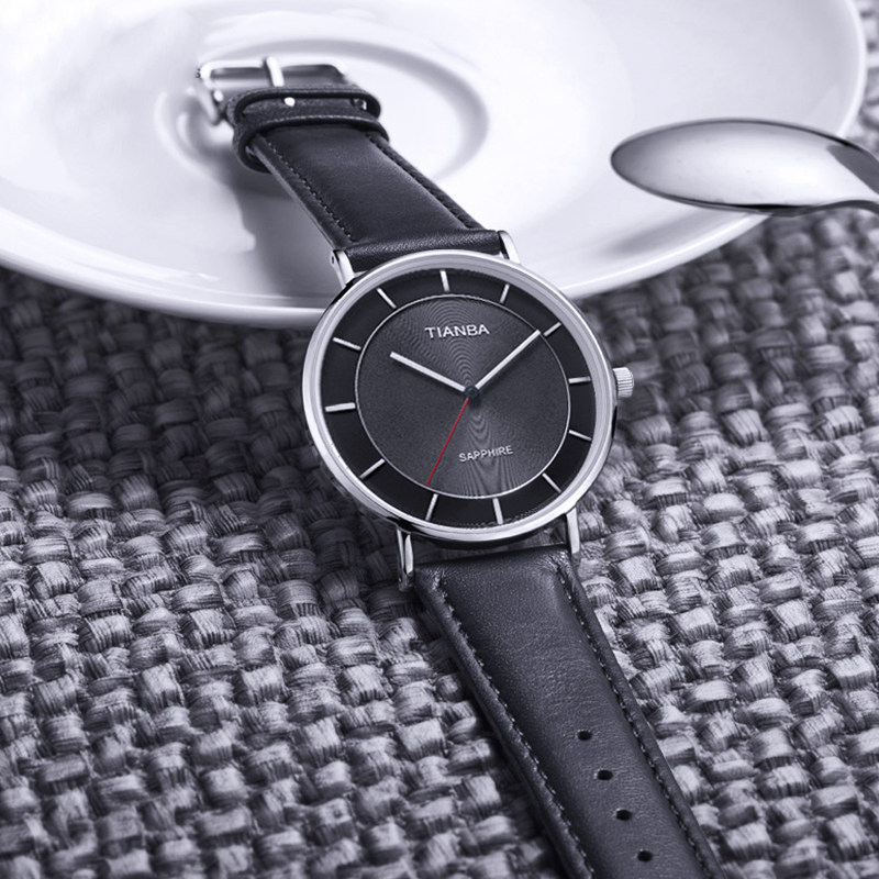 天霸光能太阳能男时尚超薄dw男表 天霸国产腕表