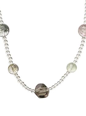 白日萌混合材质圆珠链女原创设计