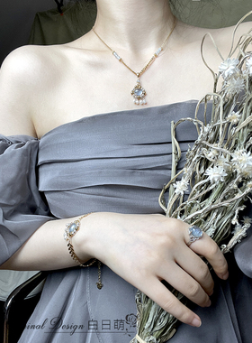 天然水晶珍珠复古轻奢百搭毛衣链