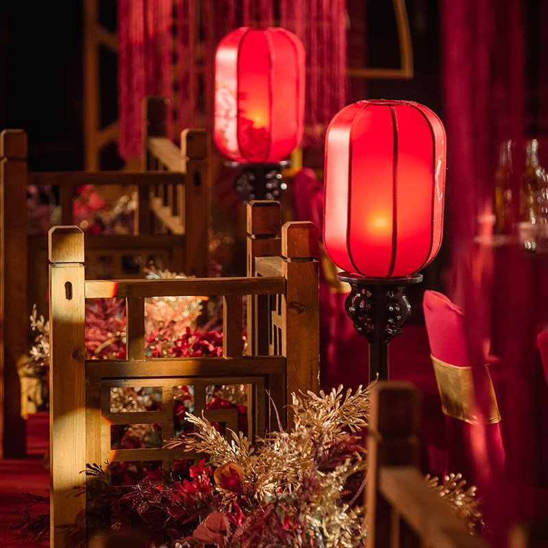 中式婚庆道具灯笼路引新中式实木充电花灯婚礼庆典摆件木艺落地灯,淘宝优惠券,粉丝福利购,淘宝优惠卷