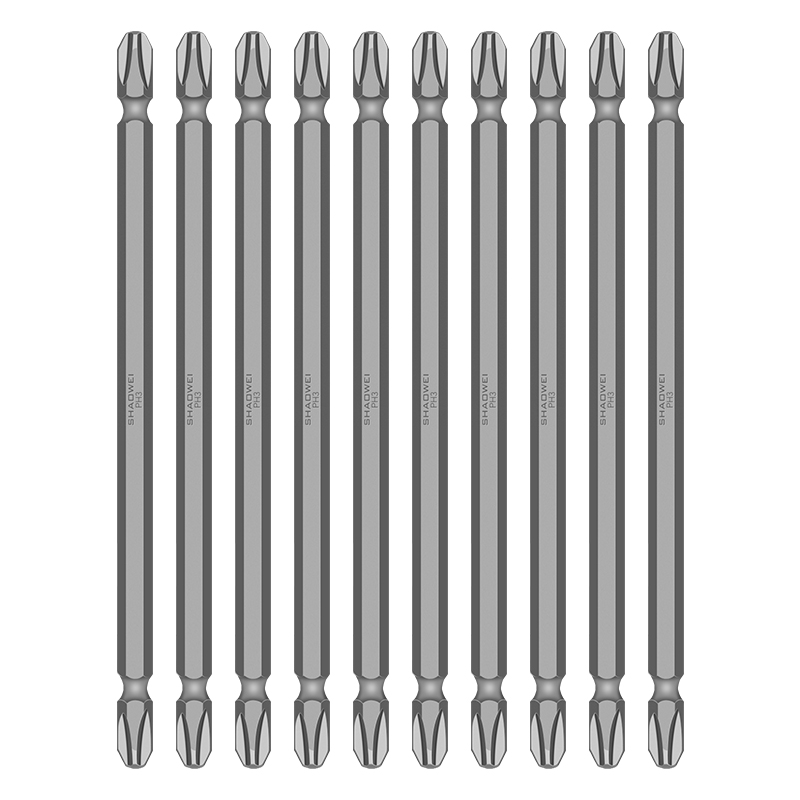 少威双头十字批头PH3-PH3-150-6.35强磁风批电动两用双头螺丝刀头 - 图3