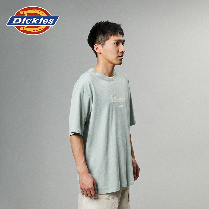 Dickies24春夏新款 宽松logo印花休闲圆领短袖T恤内搭男女情侣 - 图1