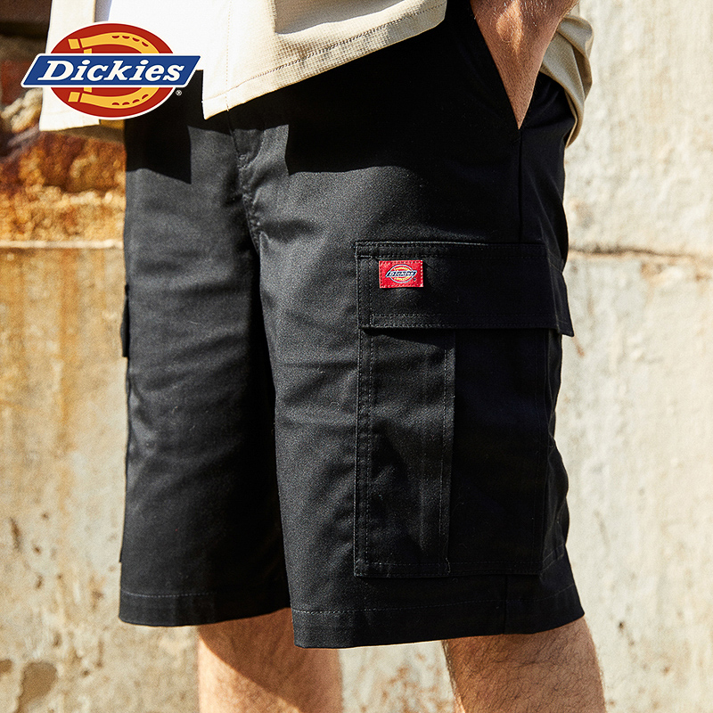 Dickies24春夏新品 内腰抽绳 宽松多口袋休闲工装短裤 男女情侣 - 图1