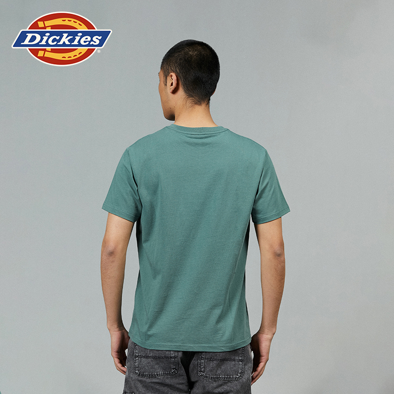 Dickies24春夏新款常规休闲大logo男女情侣同款圆领短袖T恤内搭-图0