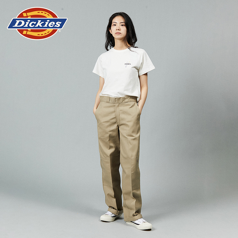 Dickies24春夏新品女式双膝设计搭配经典斜纹面料休闲裤 百搭耐穿 - 图1