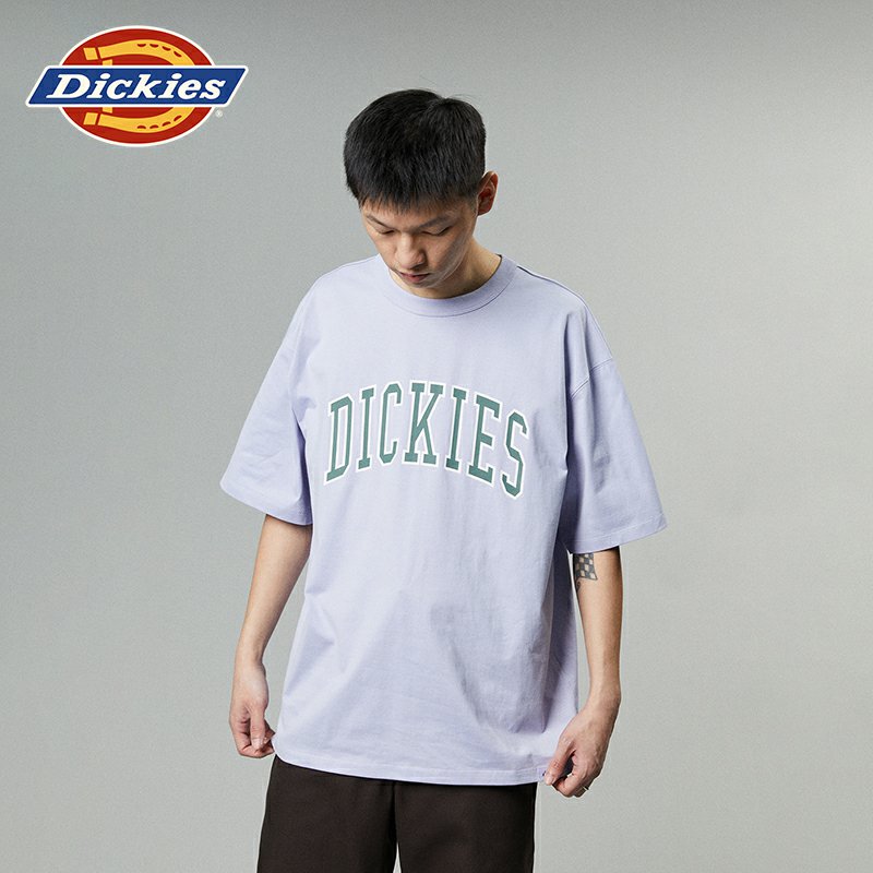 Dickies24春夏新款大logo印花圆领美式宽松短袖T恤内搭男女情侣-图2