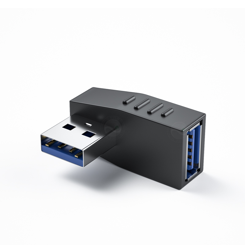 浮太 usb3.0公对母转接头 弯头usb延长线车载行车记录仪上下左右弯90度USB对接头充电手机平板电脑接U盘键鼠 - 图0