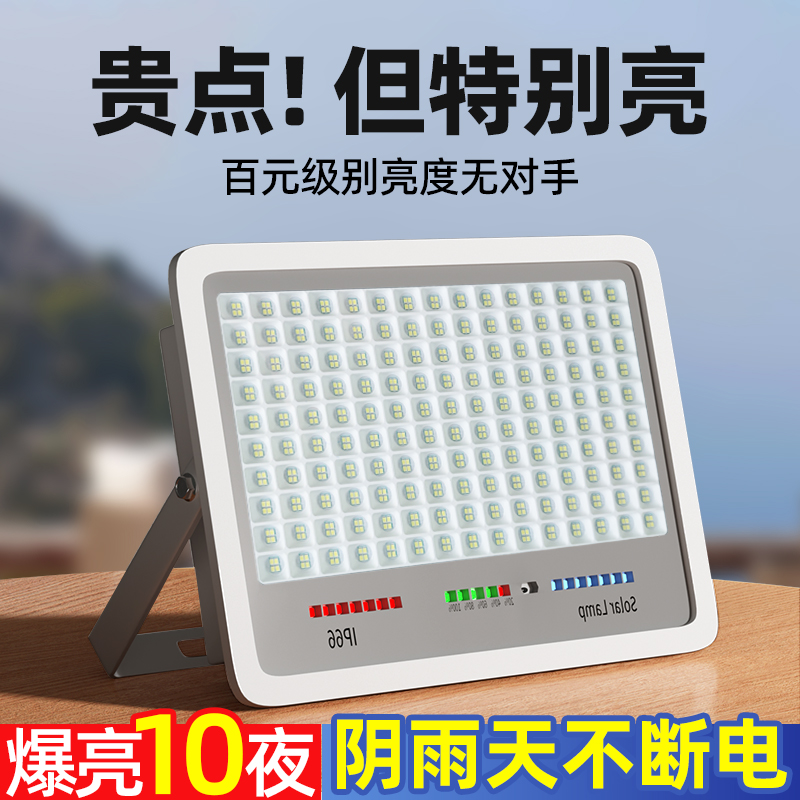 新款太阳能户外灯庭院灯LED照明灯超亮大功率家用室外投光灯路灯 - 图3