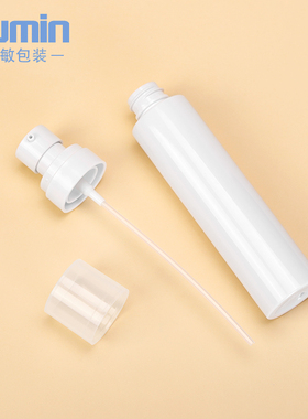现货特惠100ML现货白色PET按压乳液瓶 化妆品便携旅行分装瓶XWK02