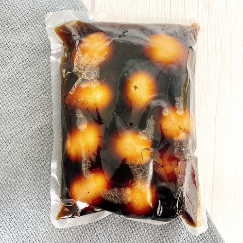 金翼茶叶蛋1kg茶香鸡蛋早餐带汁带壳五香蛋即食商用10枚卤蛋商用 - 图1