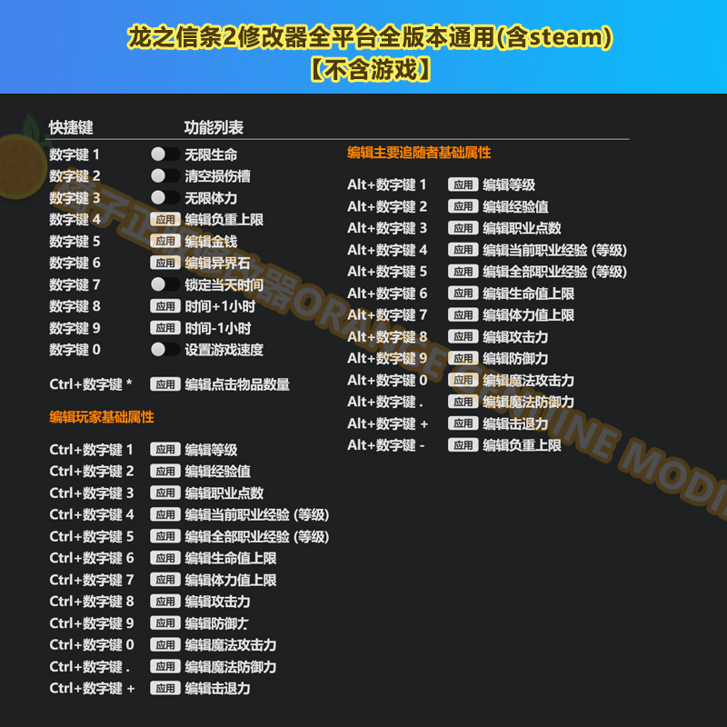 龙之信条2修改器正版Steam辅助存档科技工具/风灵月影/不含游戏-图0