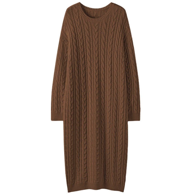 实穿人见人夸~重磅羊绒圆领套头奢贵100%纯羊绒绞花针织连衣裙,淘宝优惠券,粉丝福利购,淘宝优惠卷