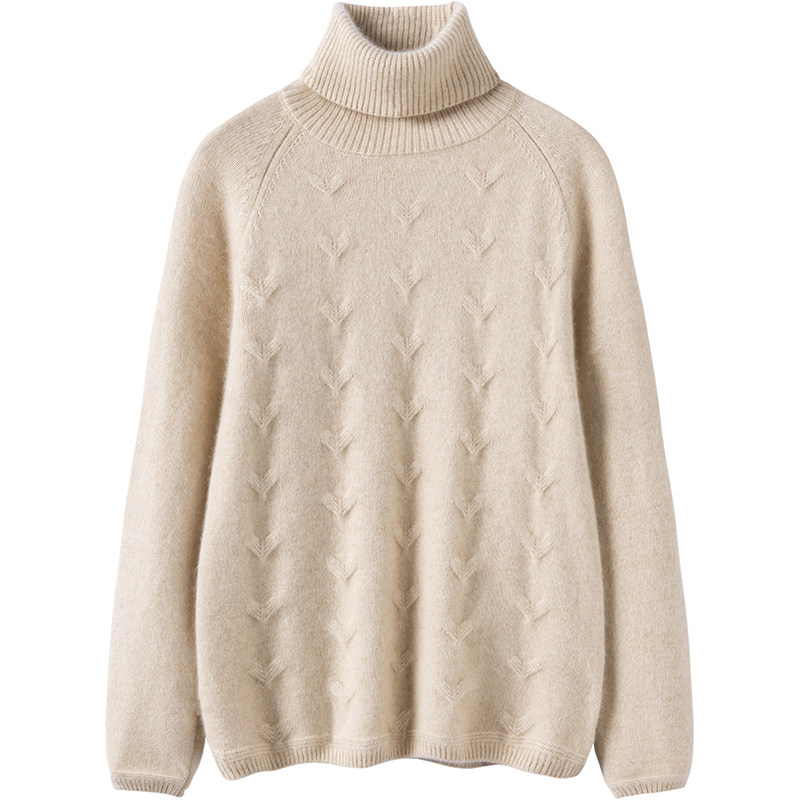 重磅双股加厚高领羊绒衫女100纯山羊绒套头秋冬宽松针织打底毛衣,淘宝优惠券,粉丝福利购,淘宝优惠卷