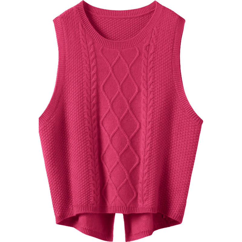 偏爱的款！好搭~针织山羊绒衫女马甲无袖后开叉纯羊绒打底衫秋冬,淘宝优惠券,粉丝福利购,淘宝优惠卷