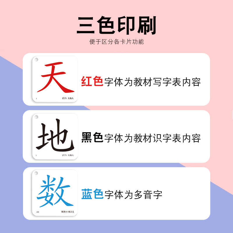人教版小学生一年级上册下册语文课本教材同步无图识字生字汉字认字卡片全套基础认知学习多音字形近字组词造句笔顺幼儿园部编版