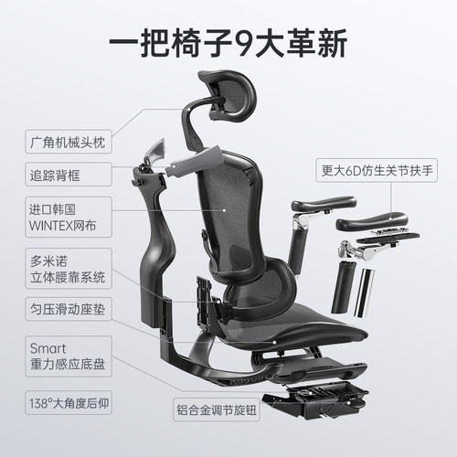 【商场同款】西昊C300Lite/Pro/Ultra二代尊享款人体工学椅电脑椅 - 图3