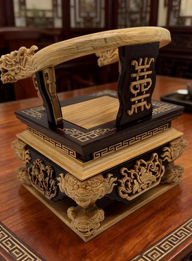 文椅黑檀入桧木神像底座加高