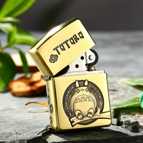 Мужская оригинальная ветрозащитная мультяшная милая зажигалка на керосине, 3D