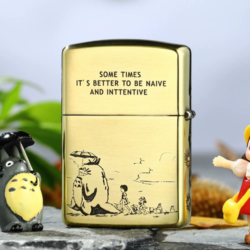 Мужская оригинальная ветрозащитная мультяшная милая зажигалка на керосине, 3D