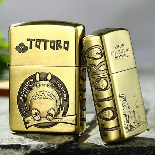 Мужская оригинальная ветрозащитная мультяшная милая зажигалка на керосине, 3D