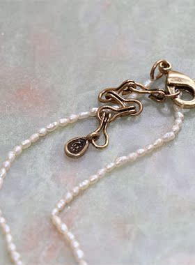 原创设计师复古毛衣链淡水珍珠