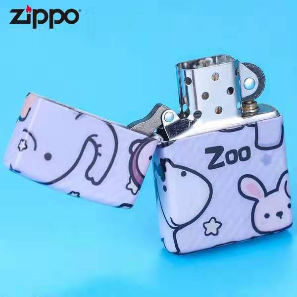 zippo芝宝正版打火机 zoo动物zoppo正品男创意防风煤油个性火机潮 - 图0