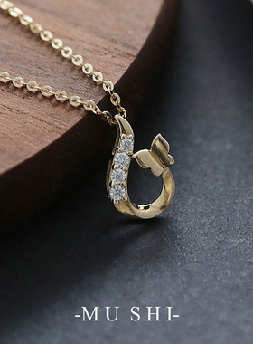 S925镀14K金水滴吊坠锁骨链