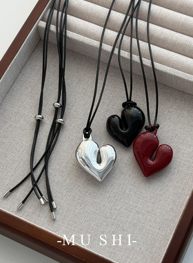 木石有言韩系复古亚克力吊坠项链