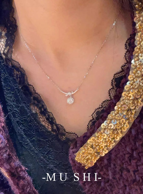 微笑方糖项链女轻奢小众s925纯银