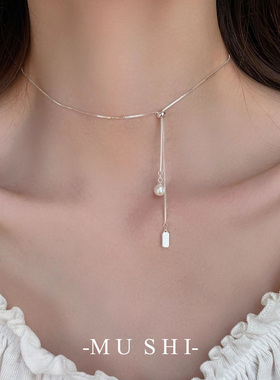 韩系抽拉式锁骨链高级感