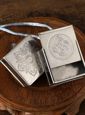 西藏传统擦擦佛像吊坠透明打开