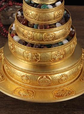 藏族曼扎盘修法纯铜吉祥