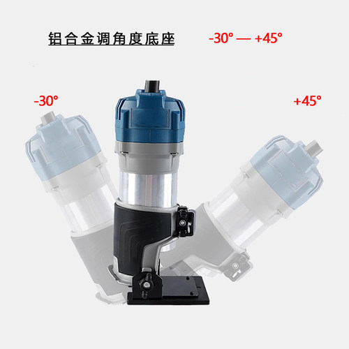 铝合金修边机底座拼缝接缝机可调45度铝合金开槽木工小锣机配件 - 图1