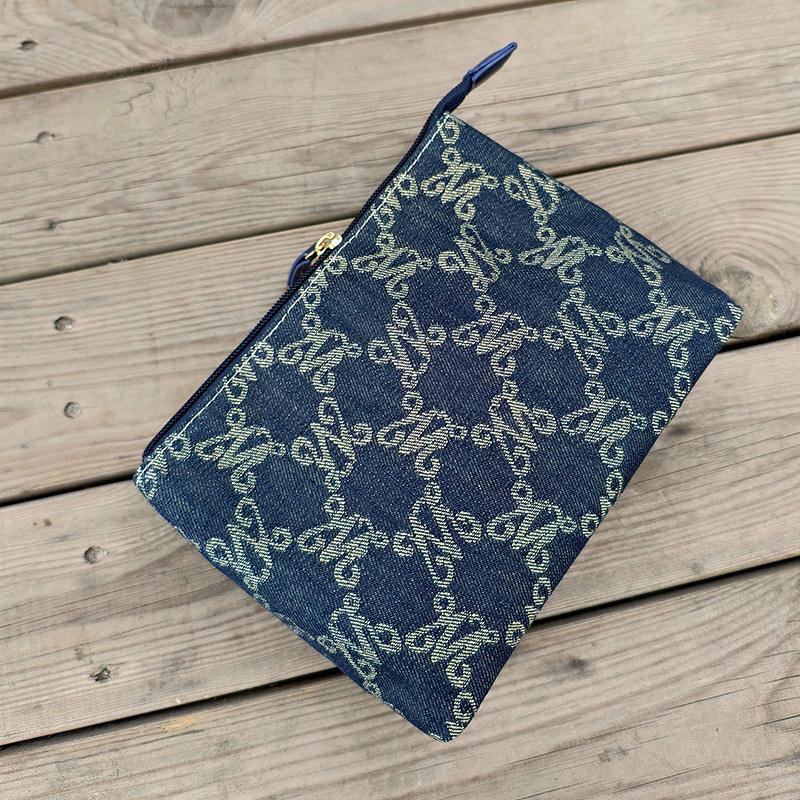 万里马丹宁牛仔化妆包便携旅行迷你随身包拉链大容量收纳手拿包,淘宝优惠券,粉丝福利购,淘宝优惠卷