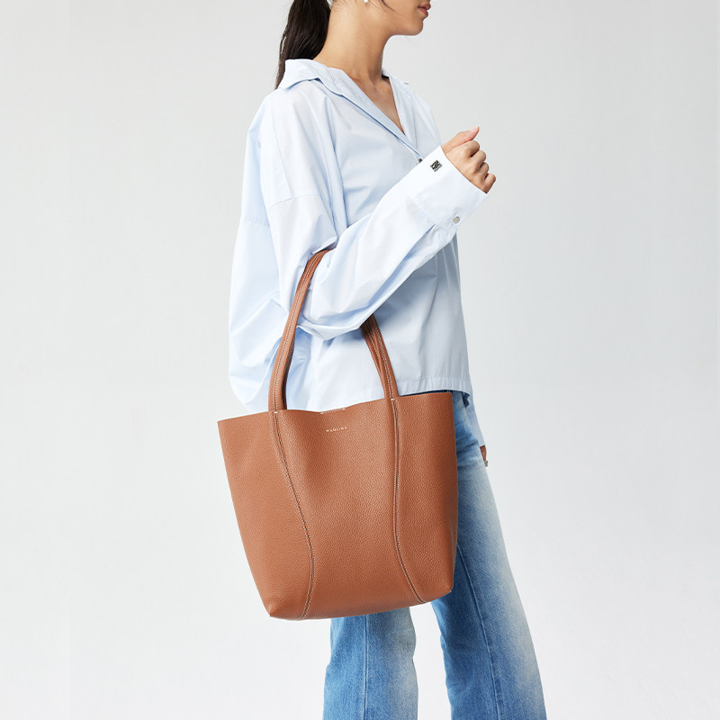 【博主同款】万里马BY竖影水桶托特包真皮单肩腋下时尚潮流子母包,淘宝优惠券,粉丝福利购,淘宝优惠卷