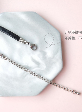 PU皮绳项圈女颈带choker时尚百搭简约细款锁骨链项链朋克黑色颈链