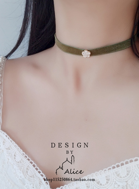 锁骨链项圈choker黑色项链