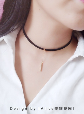 alice简约时尚欧美女黄色项圈