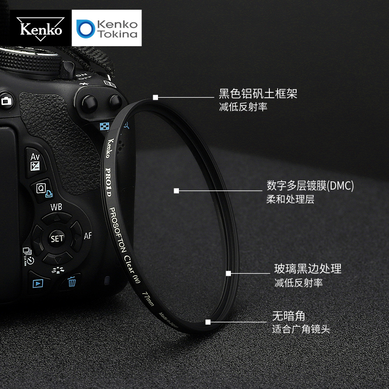 kenko肯高PRO1D PROSOFTON Clear清柔镜夜景星景柔光镜柔焦滤镜 62mm 77mm星空滤镜银河适用于佳能尼康-图0