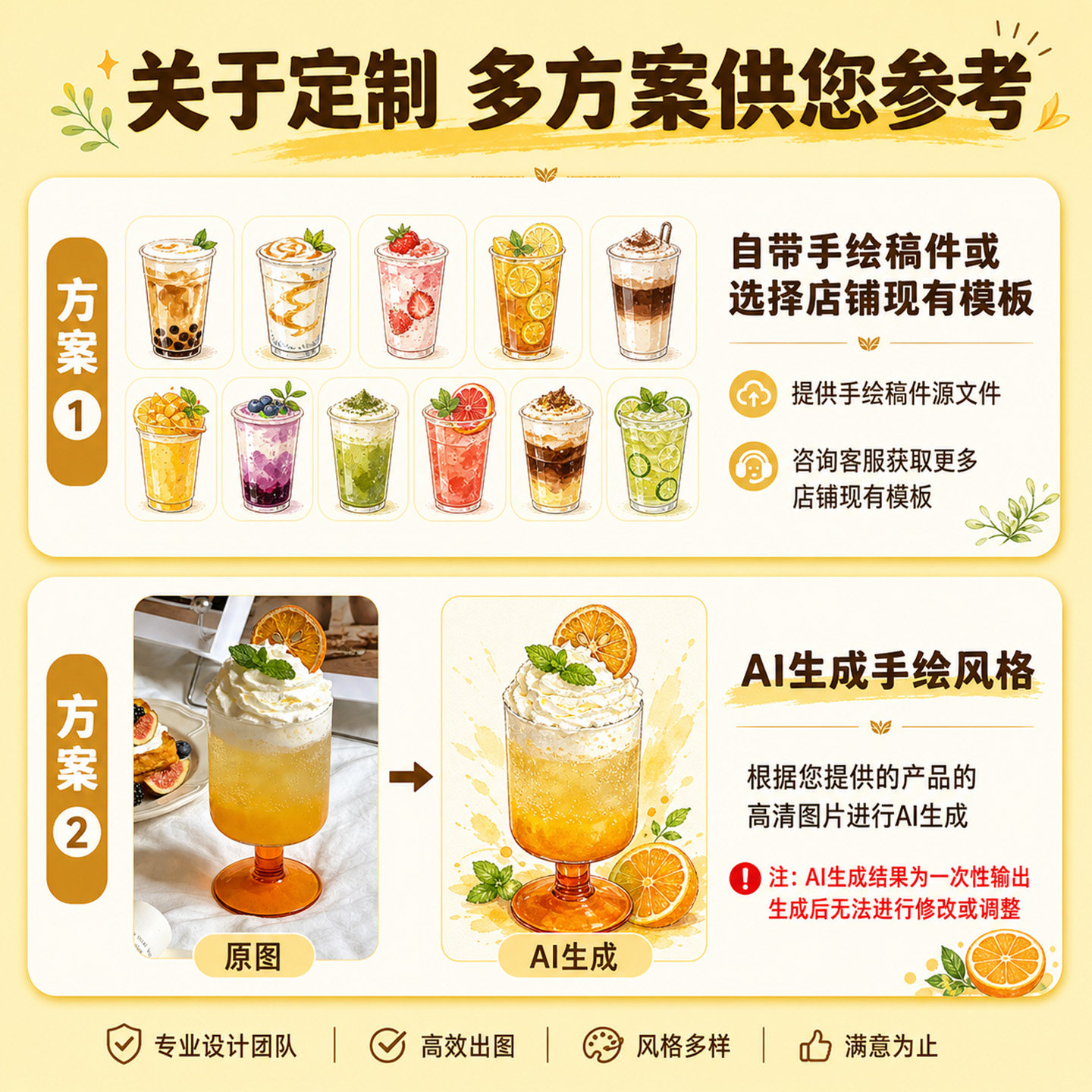 Designed coffee dessert universal card making