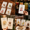 Designed coffee dessert universal card making