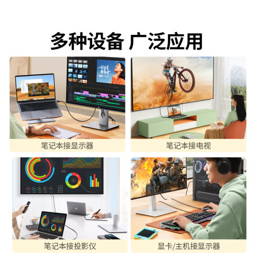 绿联minidp转hdmi线4k连接显示器displayport外接雷电接口2小dp迷你转换转接头适用苹果电脑macbookair笔记本 - 图2