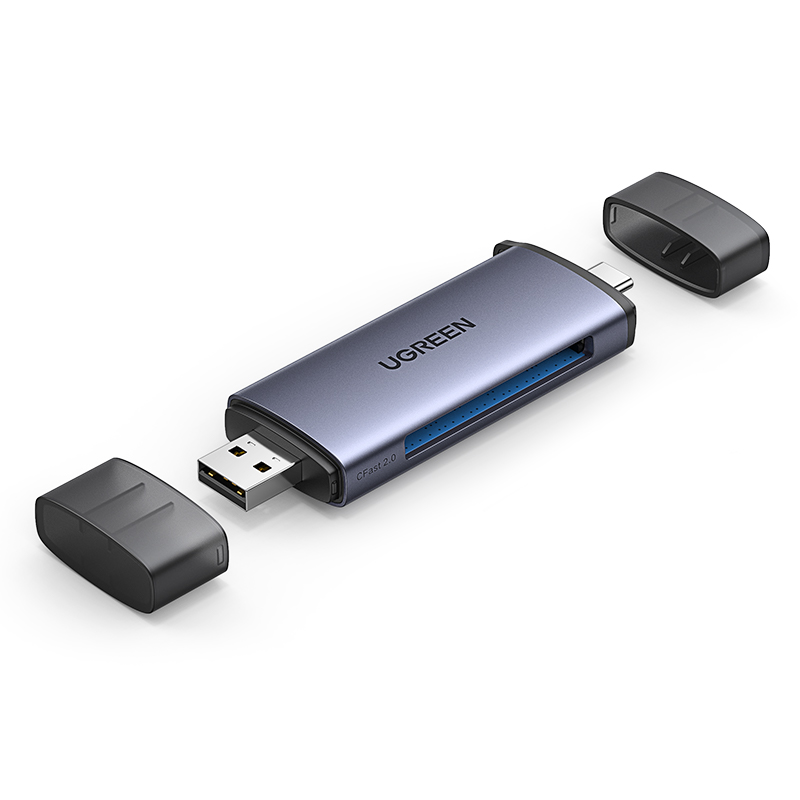 绿联USB3.0高速多功能读卡器typec转换CFast2.0存储卡电脑otg手机两用适用于D4/D5/D6单反相机D850 - 图0