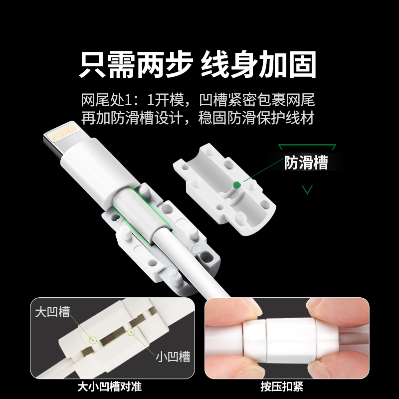 绿联数据线保护套适用苹果13/14iPhone14Promax保护线充电器充电线防断裂折断保护iPad平板手机防猫咬咬线器-图0